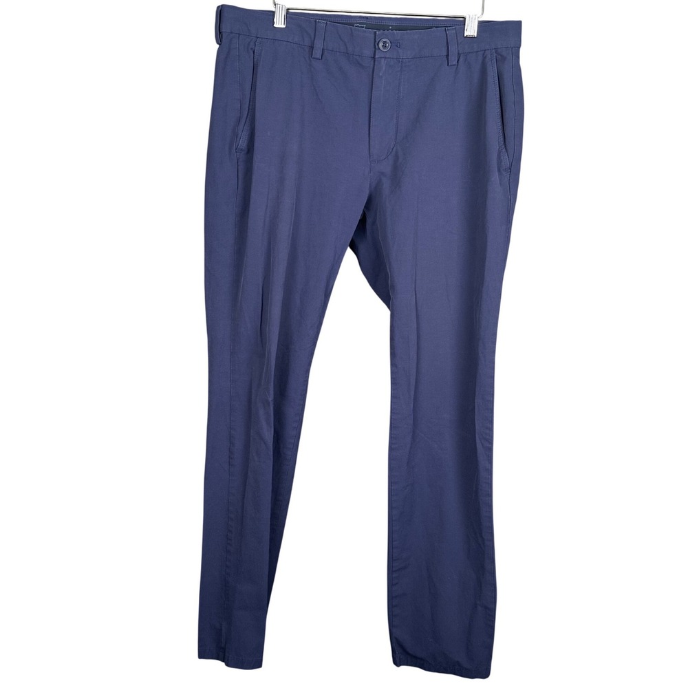 Vineyard Vines Performance On-The-Go Pants Mens 34x34 Navy Blue Golf Chinos